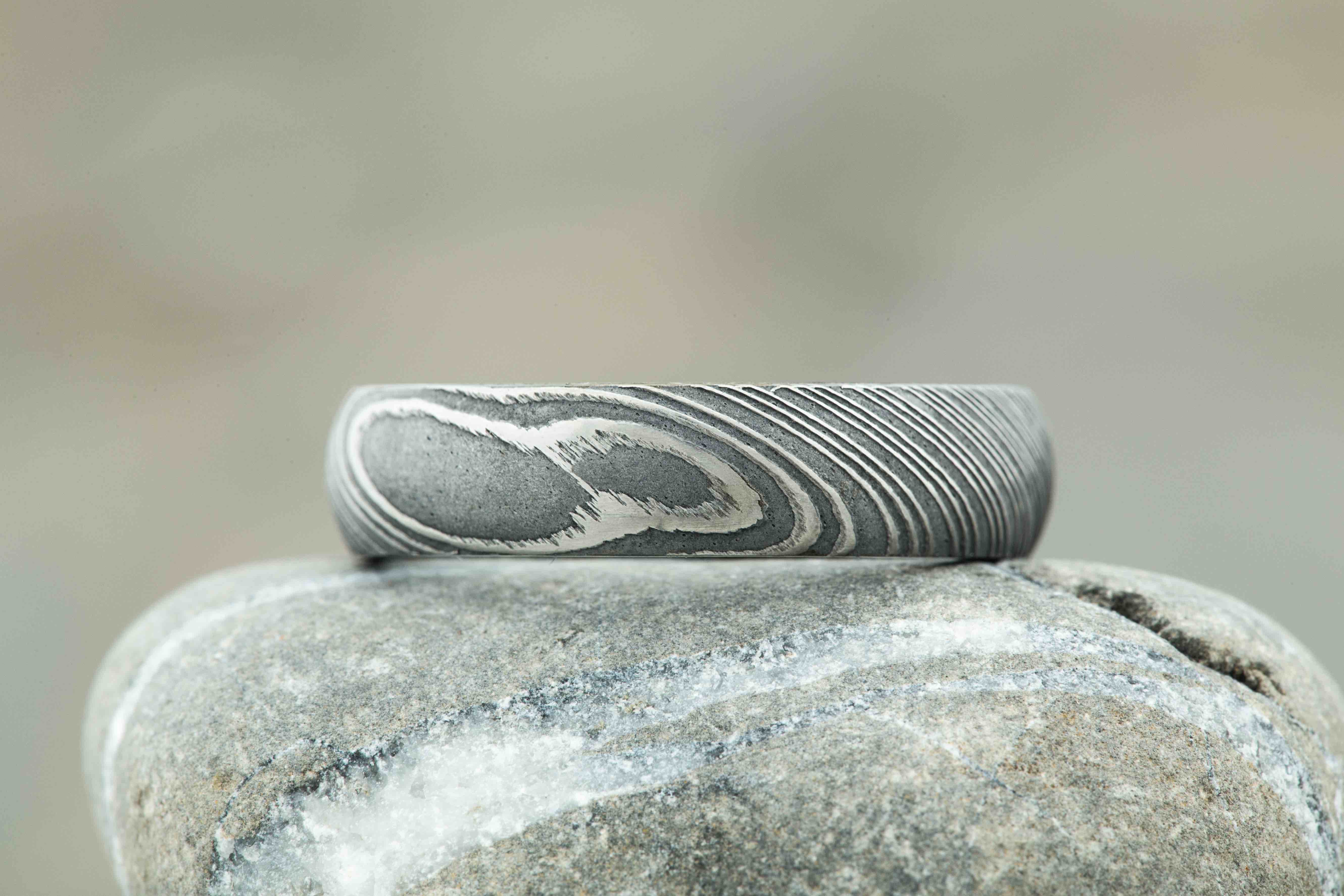 New Carbon Fiber Finish and WoodInspired Damascus Steel Ring Designs